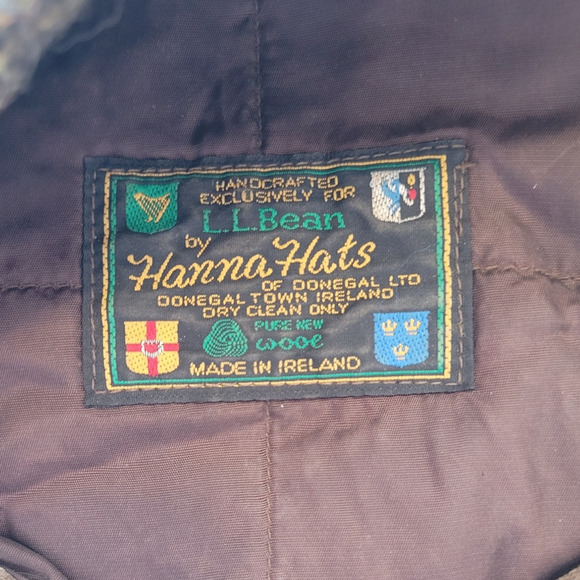 Vintage L.L.Bean Tweed Patchwork Tam Cap Cottage Academia Cozy Heritage Style - Picture 4 of 10